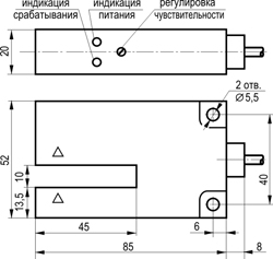 Габариты OMG N04A5-43N-R10-LZ